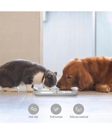 Coomazy Large Dog Lick Mat with Silicone Spatula & Brush - Perfect for Grooming & Bathing (Gray 20x30) - International Shipping Available - Buy Online on GoSupps.com