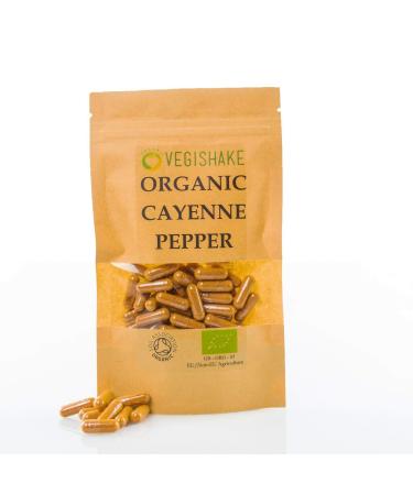 Organic Cayenne Pepper HPMC Capsules 900mg Supplements Fat Energy Burner Loss Diet Weight Satiety Management Vegan Halal Kosher (60 Capsules) 60 count (Pack of 1)