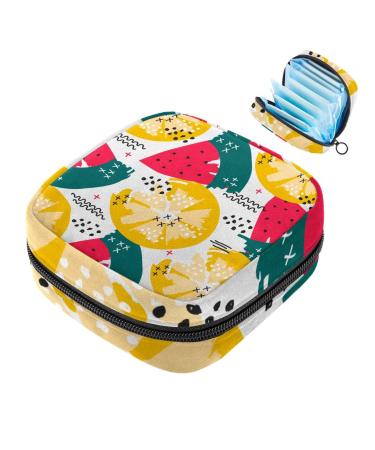 Women's napkin storage bag fruit summer pattern menstrual cup portable women's bandages storage bags female menstruation first period bag