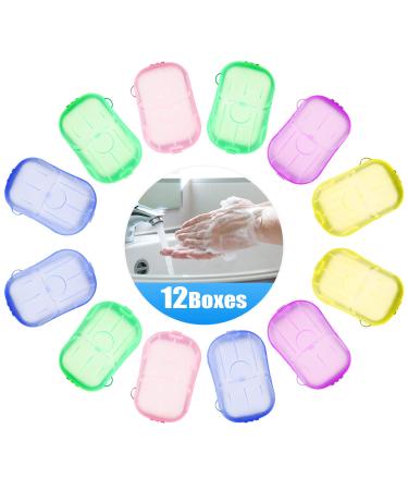Lovexiu soap leaves 12 boxes (240 PCs) Portable soap leaves soap leaves travel portable paper mini with storage box for outdoor travel camping hiking 20 pieces of every box (random colors) 5 colors - Buy Online on GoSupps.com