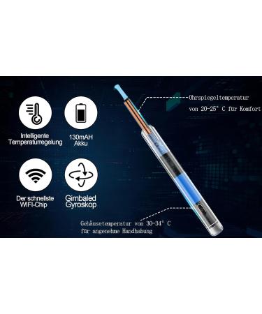 Lebexy Ear Cleaner Otoscope | 1920p WiFi Ear Wax Removal Camera | 6 LED 10mm Focal Length Endoscope for Android/iOS/Harmony OS - Buy Online on GoSupps.com