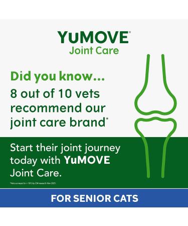YuMOVE Senior Cat Joint Supplement | For Older Stiff Cats | With Glucosamine, Chondroitin & Green Lipped Mussel | 60 Capsules | Senior Cats & Breeds - Buy Online on GoSupps.com