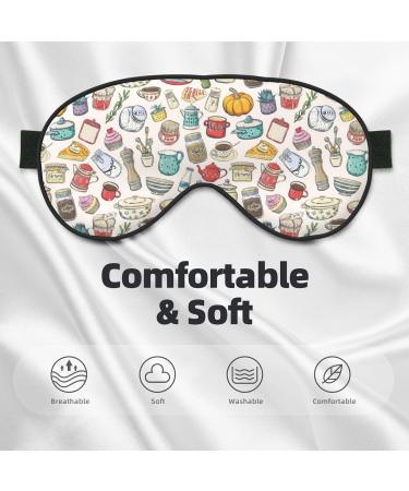 Comfortable Cooking Utensils Eye Mask | Soft Sleep Blindfold with Elastic Strap for Travel & Night Rest - Buy Online on GoSupps.com