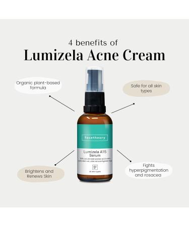 facetheory Lumizela S9-15% Azelaic Acid Smooth Emulsion Green Tea Serum Calming Aloe Vera Vegan and Cruelty-Free Made in the UK | 30 ml - Buy Online on GoSupps.com