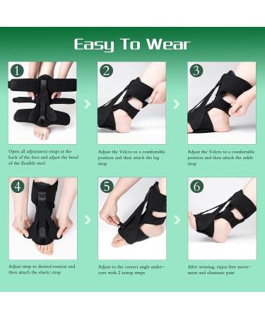 Plantar Fasciitis Night Splint - Adjustable Foot Brace for Men & Women | Relief for Achilles Tendonitis & Foot Drop | Upgrade Orthotic Support - Buy Online on GoSupps.com