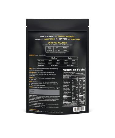 TruEats Dutch Chocolate Muffin  Cake Mix: Diabetic Friendly Protein  Fiber Rich Low Glycemic  Gluten Free No Sugar Added Vegan Dairy Free Plant Based Sweetened with Monk Fruit Sweetener - Buy Online on GoSupps.com