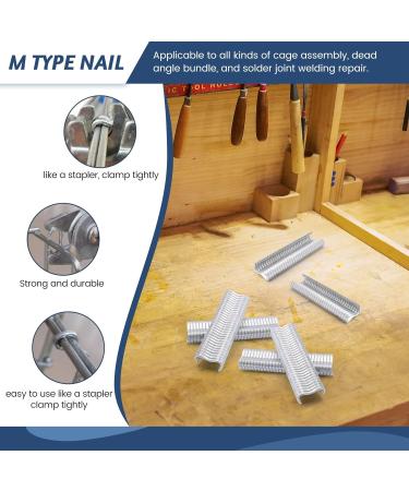 Otueidnsy Type M Nail Ring Pliers Type M Nail Ring Pliers Type M Nail Ring Pliers Thickened for Manual Tying (M Nail +2400Clips) - Buy Online on GoSupps.com