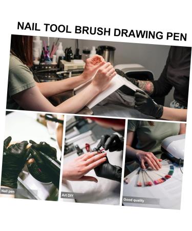 1pc Nail Pen Nail Art Painting Pen Manicure Painting Pen Nail Painting Builder Carving Pen 3d Drawing Pen Uv Gel Brush Detail Brush Plastic Round Mouth - Buy Online on GoSupps.com