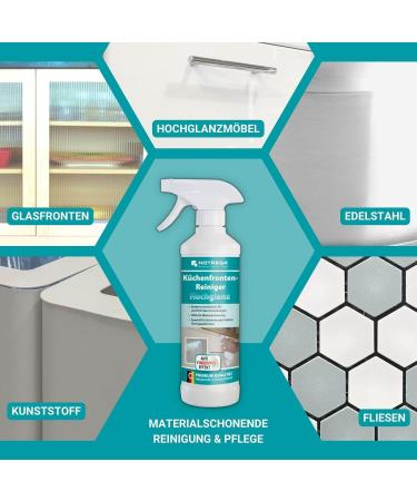 Hotrega Kitchen Fronts Cleaner 500ml | High Gloss Intensive Cleaner for Kitchen | 2x500ml + Microfiber Cloth - Best for All Surfaces - Buy Online on GoSupps.com