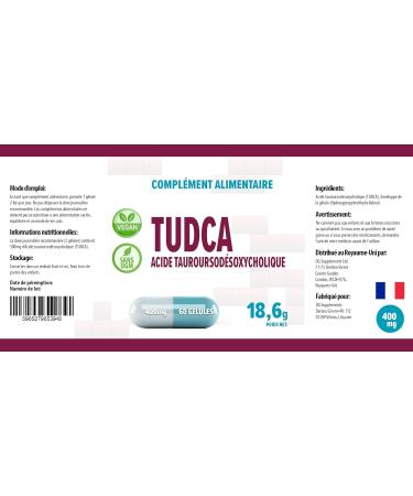  Hepatica TUDCA Liver Support Detoxification 60 Vegan Capsules 250mg High Strength Supplement - Buy Online on GoSupps.com