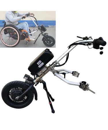 500W Electric Handcycle Wheelchair Attachment Endurance 90km Handbike Wheelchair Conversion Kit with 17Ah Li-Battery and 12In Wheels A