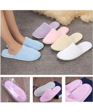 Evenlyao Disposable Hotel Slippers - Universal Size Guest Bath Slippers (Pack of 5) | Comfortable & Hygienic - Buy Online on GoSupps.com
