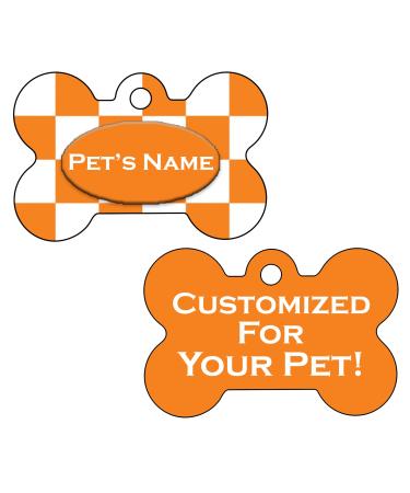 Tennessee Volunteers Checkerboard Pet Id Dog Tag | Personalized for Your Pet | Officially Licensed