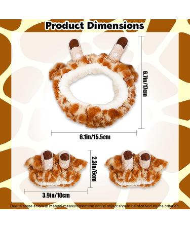 Giraffe Spa Headband and Wristband Set | Face Wash Accessories for Skincare Routine | 3Pcs Set for Effortless Face Washing | Ideal for Women and Girls - Buy Online on GoSupps.com