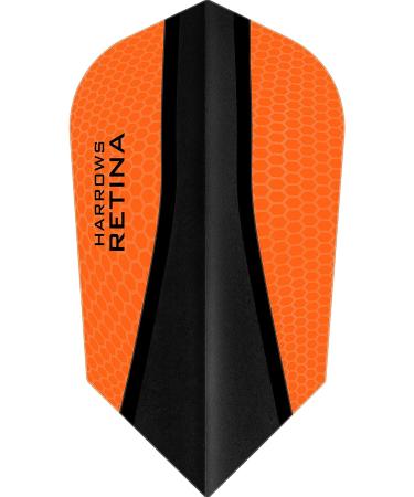 Harrows Retina X 100 Micron Dart Flights - Slim Shape, Extra Strong (Orange) | 5 Sets of 3 Flights, 15 Total - Buy Online on GoSupps.com