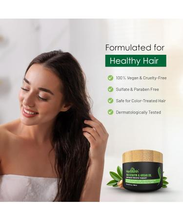 Herbish Arganham Mask | Deep Care & Moisture for Very Dry Weak Hair | 150ml - Healthier Looking Hair - Buy Online on GoSupps.com
