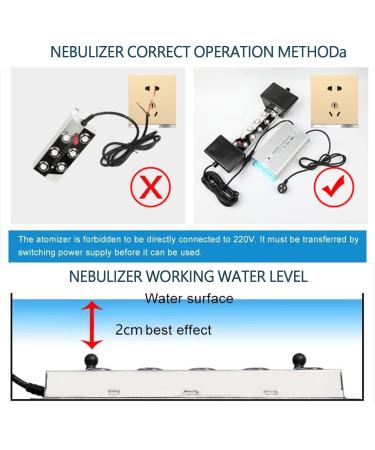 6 Head Ultrasonic Fog Machine 4200Lm/h Mist Maker Air-cooled Fogger with Waterproof Power Supply and Float for Garden Pool Water Fountain Pond Atomizer (Color : With 150W Power Supply) - Buy Online on GoSupps.com