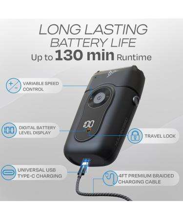 HUMMINGBIRD MK2 Compact Foil Shaver No Nick No Cut Portable USB C Rechargeable Electric Razor for Men | Dual Foil Flex Head & Travel Groomer with LED Display - Buy Online on GoSupps.com