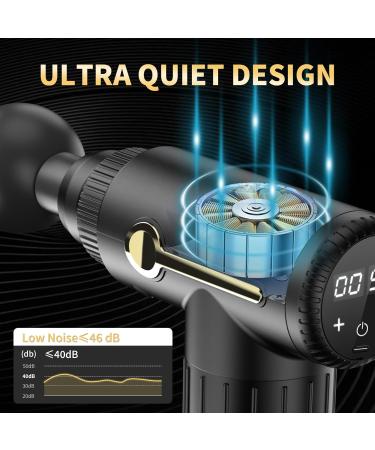 Deep Tissue Massager Gun - Portable Electric Percussion Muscle Relief for Athletes | Handheld Back Pain Massage Device (Black) - Buy Online on GoSupps.com