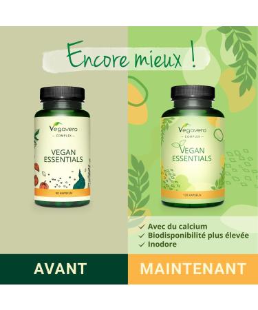 Multivitamins for VEGAN | To Support a Vegan Diet | Multivitamins and Essential Minerals | High Bioavailability | Vitamin B12 D3 K2 Iron and Calcium | 120 Capsules | Vegavero  - Buy Online on GoSupps.com