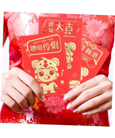 COOPHYA 30pcs Year of The Tiger Red Envelope New Year Red Packet Chinese Lucky Money Pockets Year of Tiger Red Packets Pocketbooks Envelopes 2021 New Copper Sheet Cartoon Coated Paper - Buy Online on GoSupps.com