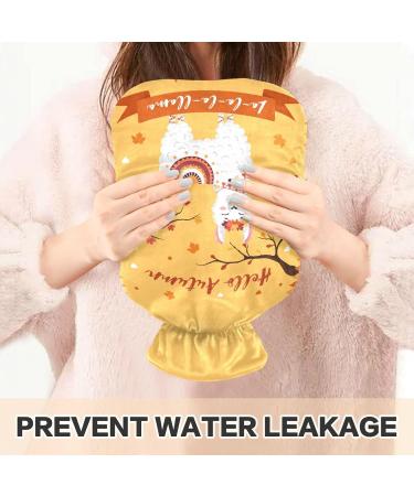 Buy Naanle Autumn Llama Alpaca Hot Water Bottle - 1L Transparent Heat Therapy for Bed & Pain Relief | International Shipping - Buy Online on GoSupps.com