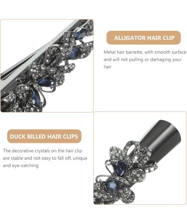 minkissy Alligator Hair Clips Rhinestone Hair Clips Decorative Hair Clips for Women's Hair Small Alligator Clips Thin Hair Fancy Clips for Women Sharp Mouth Clip Horn Clip Hairpin Metal - Buy Online on GoSupps.com
