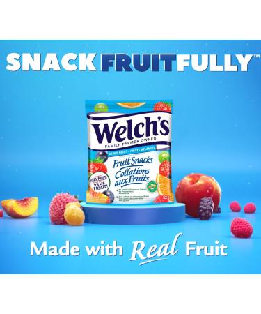 Welch's Fruit Snacks Mixed Fruit & Berries 'N Cherries Bulk Pack Gluten Free Individual Single Serve Bags 22g (Pack of 72) - Buy Online on GoSupps.com