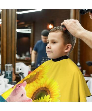 Funny Pig Hanging on Fence Haircut Cape | Water Resistant Salon Gown for Men & Women | Perfect Hairdresser Styling Accessory - Buy Online on GoSupps.com