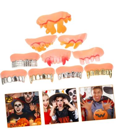 Shop Minkissy 10 Pcs Funny Halloween Horror Teeth - Vampire Evil & Cosplay Party Masks - Buy Online on GoSupps.com