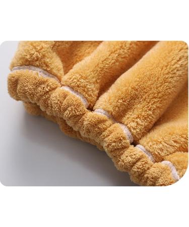 Quick Drying Microfiber Hair Towel Set for Kids & Adults - Cute Yellow Fish Design Soft & Absorbent Hair Turban - Buy Online on GoSupps.com