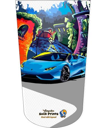 Abstract Cityscape Sports Car Stump Sock - 3Ply Amputee Stump Sock - Buy Online on GoSupps.com