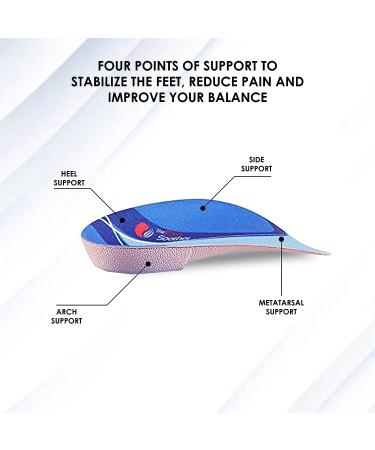 Plantar Fasciitis Shoe Inserts - High Arch Support Insoles for Men & Women | Pain Relief & Foot Exercise Ball | FSA/HSA Eligible - Sizes 9.5-12 Men/Youth, 11-13.5 Women - Buy Online on GoSupps.com