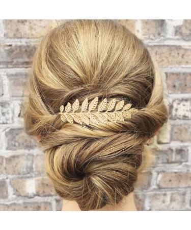 Elegant XPEX 3-Piece Gold Hair Jewelry Set - Leaf Hair Combs for Women | Easy Hair Styling & Stunning Designs - Buy Online on GoSupps.com