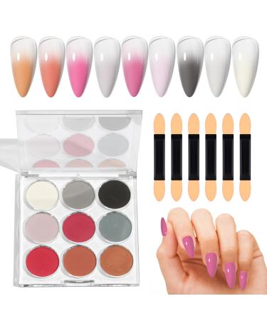 Poudre ongles chrom e finition miroir magique brillante 9 couleurs d grad d'arc-en- d coration faire soi-m me pour femmes filles P ques Halloween No l CF04