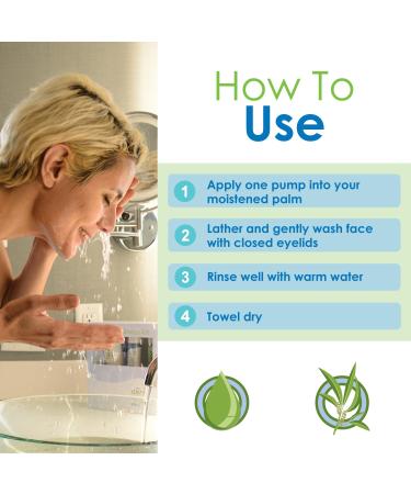 Eye Eco Age-Defying Tea Tree Cleanser - Hydrating Non-Irritating Facial & Eyelid Wash with Shea Butter & Vitamin E - Vegan & Gluten-Free - 180mL - Buy Online on GoSupps.com