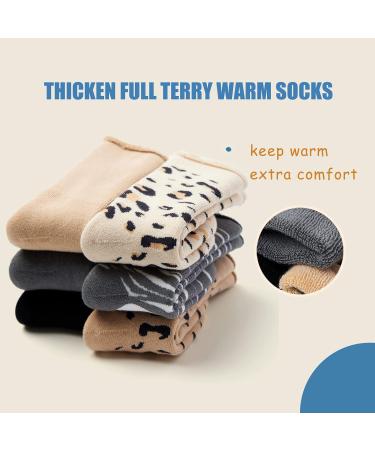 Moon Tree Baby Non Slip Winter Socks 6 Pairs, Animal Grain Mix, 2-4 Years, Boys & Girls Warm Thick Towelling Socks with Grips - Buy Online on GoSupps.com