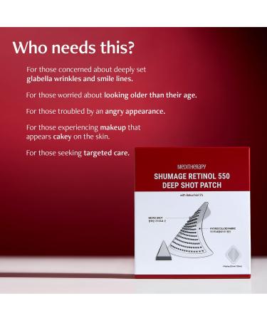 MEDITHERAPY Shumage Retinol 550 Deep Shot Patch - Wrinkle Care Facial Patches with Retinol & Bakuchiol | 11 Lines & Smilelines | Korean Skincare - International Shipping Available - Buy Online on GoSupps.com