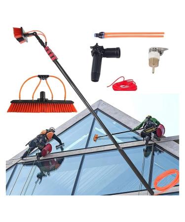 Water Fed Pole Window Cleaning Pole Water Fed Telescopic Brush/Extendable Cleaner Conservatory Roof Suitable For Photovoltaic Panel Cleaningtrucks Windows (Color : 30cm Size : 7.2m) 7.2m 30cm