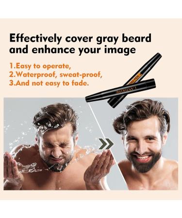 Beard Filler Pen For Men Black Beard Filler For Fuller Beard Black Beard Pencil For Beard Filling Long Lasting Sweatproof For Define Sharpen Hair Beard Eyebrow - Buy Online on GoSupps.com