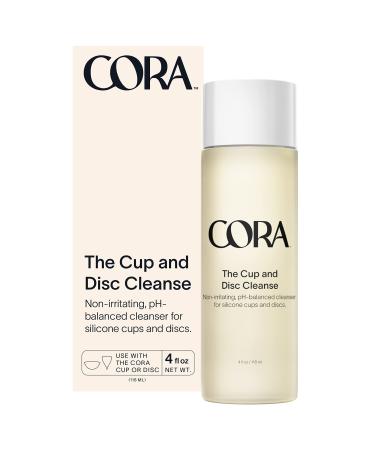 Cora Menstrual Cup and Disc Cleanse with Natural Stain-Fighting Ingredients | pH Balanced Without Dyes, Fragrances, Drying Sulfates or Parabens Cup Cleanse