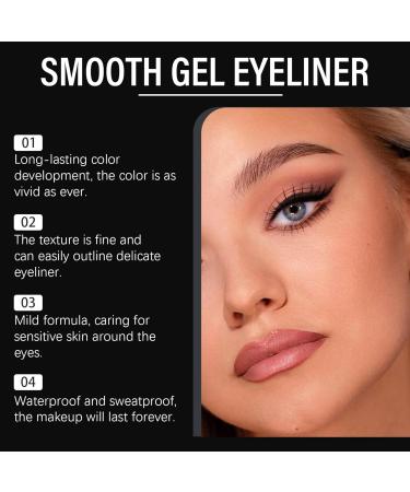 Matte Quick Drying Eyeliner 2024 Newest 2 Pack Smudge-Proof Black Eyeliner Pen Gel Waterproof Eye Shadow for Everyday Long Lasting Eye Make up (Silver) - Buy Online on GoSupps.com