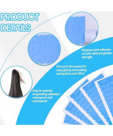 240 Blue Hair Extension Tape Tabs Adhesive Replacement for Human Hair Extensions Perfect for Tape-In Extensions - Buy Online on GoSupps.com
