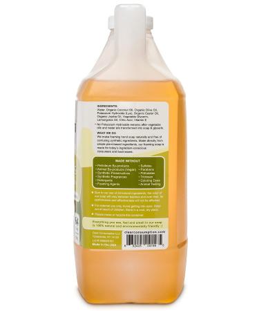 Clear Consumption Lemongrass Plant-Based Foaming Hand Soap Refill 64oz - Organic Vegetable Oils, All-Natural Formula - 1/2 Gallon Size - Pack of 1 - Buy Online on GoSupps.com