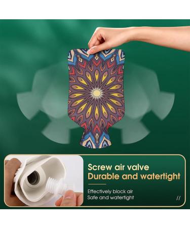 Mandala Floral Hot Water Bottle | Rubber Design for Pain Relief & Therapy | Ideal for Cramps & Foot Warming - Buy Online on GoSupps.com
