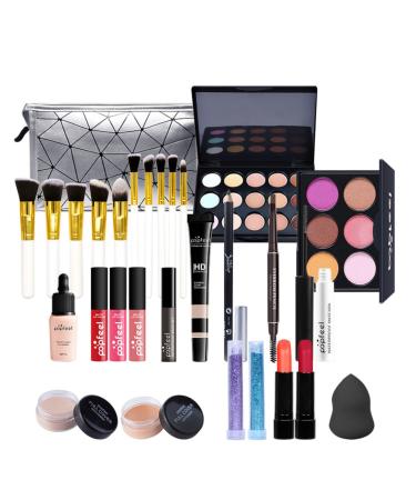 28th make-up box make-up set professional cosmetic make-up set with eyeshadow lip gloss rouge concealer etc. multifunctional cosmetics products set for teenage girls#2 kit007