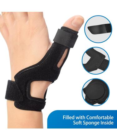 Trigger Thumb Brace & Spica Splint - Arthritis Pain Relief & Support for Men & Women - CMC Joint Stabilizer for De Quervain's Tendonitis Sprains & Strains - Buy Online on GoSupps.com