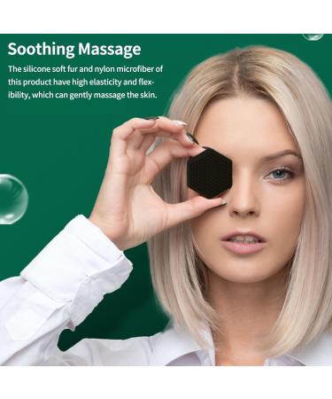 Silicone Face Cleansing Brush | Face Scrubber Exfoliator with Handle | Rubber Face Scrubber | Face Wash Brush | Facial Cleansing Brush | Handheld Face Exfoliator Brush for Women Black - Buy Online on GoSupps.com