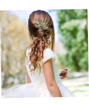 Ipetboom Wedding Headpiece for Bride Rhinestone Accessories for Women Bride Hair Accessories Green Hair Accessories for Prom Bridal Hair Accessories for Women Miss Hair Comb Metal Manual - Buy Online on GoSupps.com