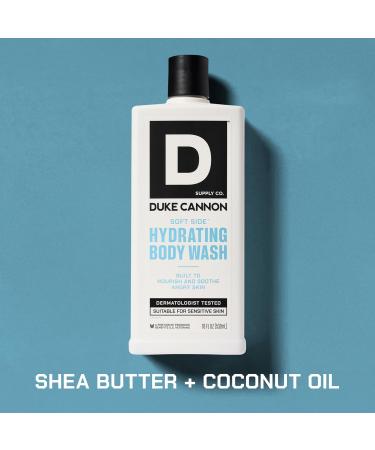 Duke Cannon Supply Co. Soft Side Hydrating Body Wash for Men 18 oz Moisturizing Shower Gel 3-Pack Shea Butter & Oat Protein Black Tea & Sandalwood Scent - Buy Online on GoSupps.com